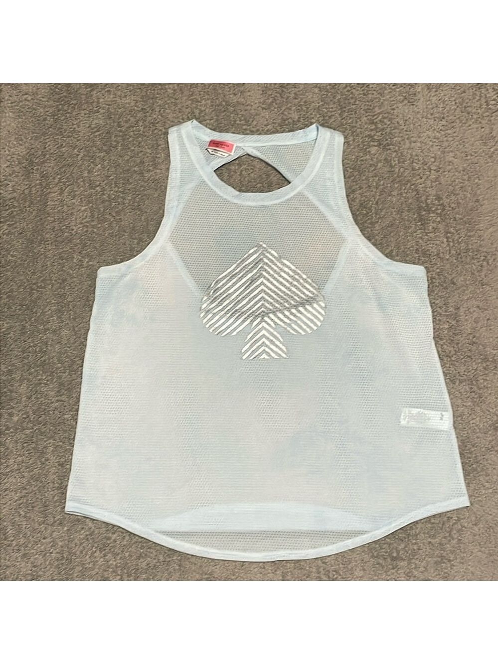 EC Kate Spade Athletic Mesh Tank Top - Blue / White - Size Medium
